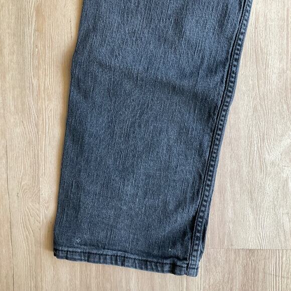 Men's Levi Jeans gray faded black 514 taper leg jeans Y2K 36x32 - Picture 15 of 16